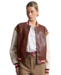 Avec Les Filles Women's Logo Varsity Colorblock Jacket