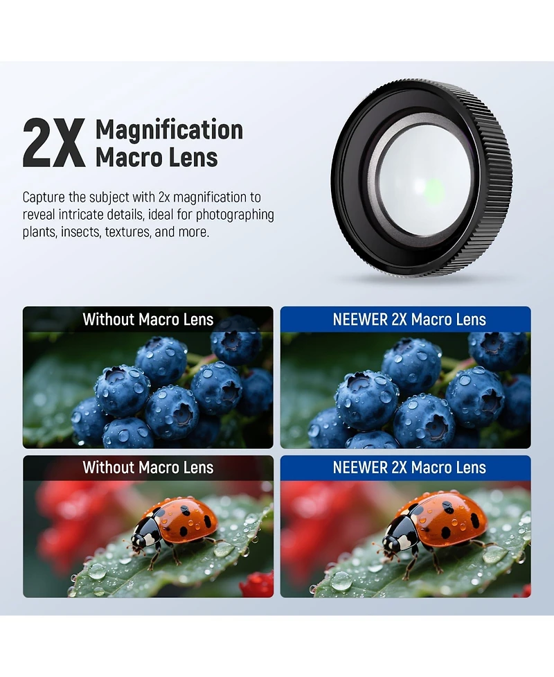 Neewer Ls-68 Camera and Photo Accessory with 4cm, 2X for Dji Osmo Nano/Action 5 Pro/Action 4