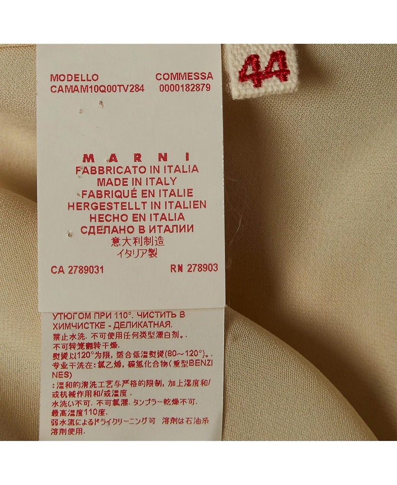 Pre-Owned Marni Women's Crepe Top with Contrast Collar