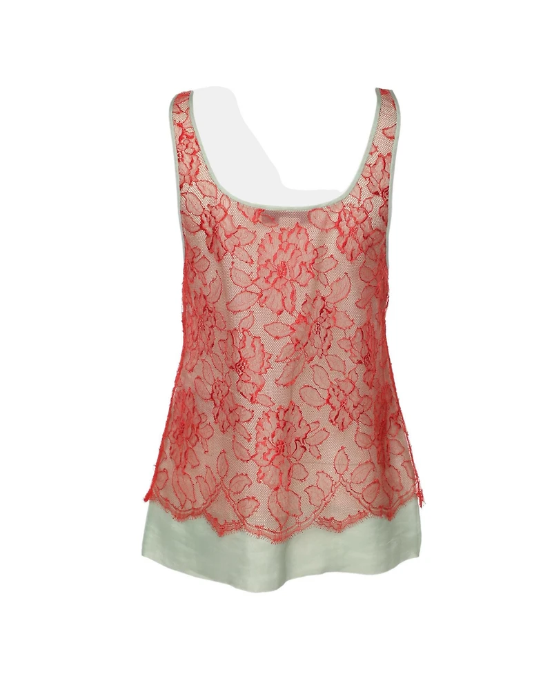 Pre-Owned Stella Mccartney Women's Floral Lace and Chiffon Sleeveless Top