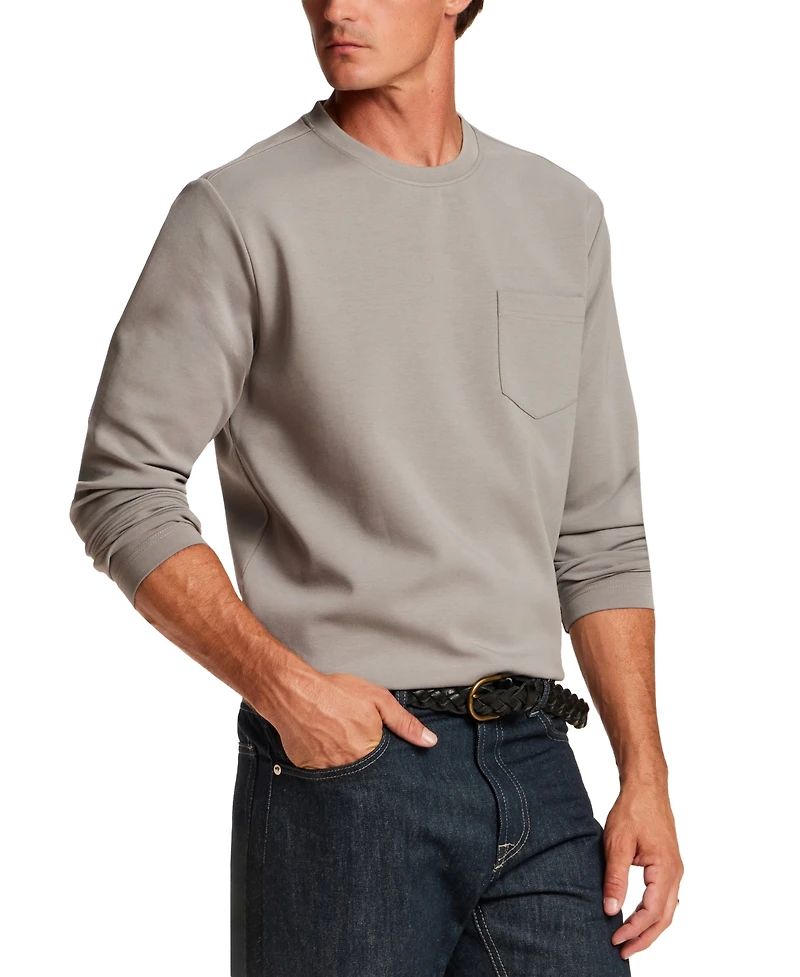 Vintage & Black Men's Pocket Crewneck Scuba Knit T-Shirt