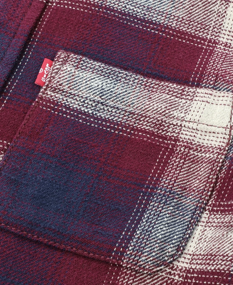 Levi's Boys' 4-7 Shadow Plaid Long-Sleeve Shirt