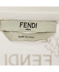 Pre-Owned Fendi Women's Karlito Applique Cotton T-Shirt