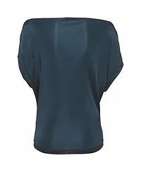 Pre-Owned Missoni Women's Jersey Boat Neck Top with Glitter Hem
