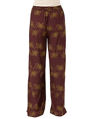O'Neill Women's Rosalie Palm Stripe Drawstring Pull-On Pants