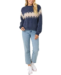 O'Neill Women's Kieren Ribbed Knit Crewneck Cardigan