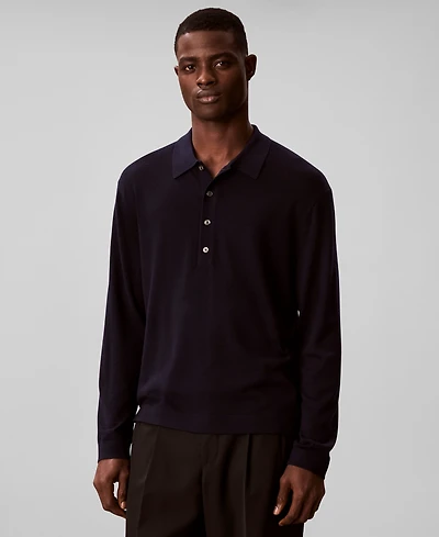 Calvin Klein Men's Extra Fine Merino Polo Sweater