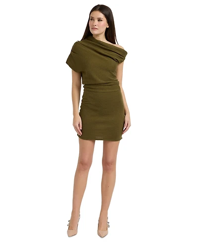 En Saison Women's Margot Asymmetrical Pull-On Sweater Dress