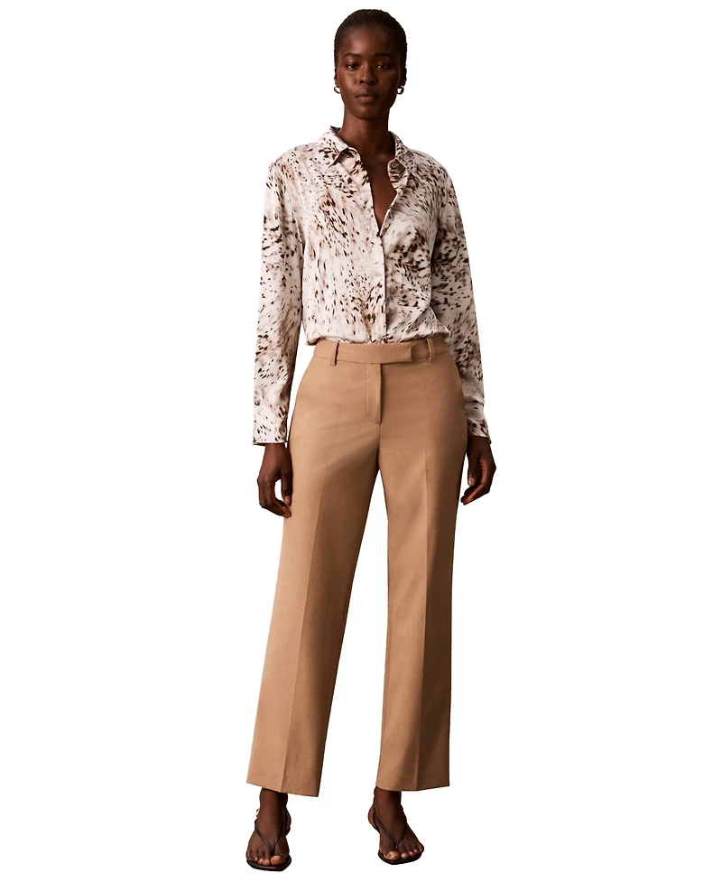 Calvin Klein Women's Straight-Leg Ankle Pants