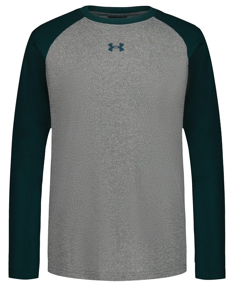 Under Armour Boys' 8-20 Color-Blocked Raglan Long-Sleeve T-Shirt