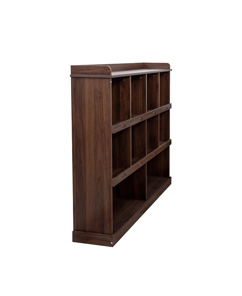 flynama 10-Shelf Bookcase Cubby Storage Organizer Display Cabinet
