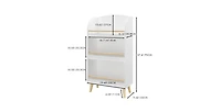 flynama Kids 3-Tier Bookshelf and Toy Storage Organizer with Pine Legs