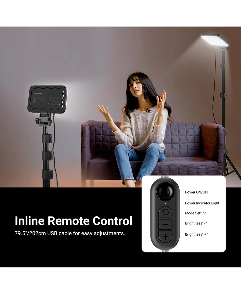 Neewer BP132 Led Video Light with 810lux, 3200K-5600K, CRI95