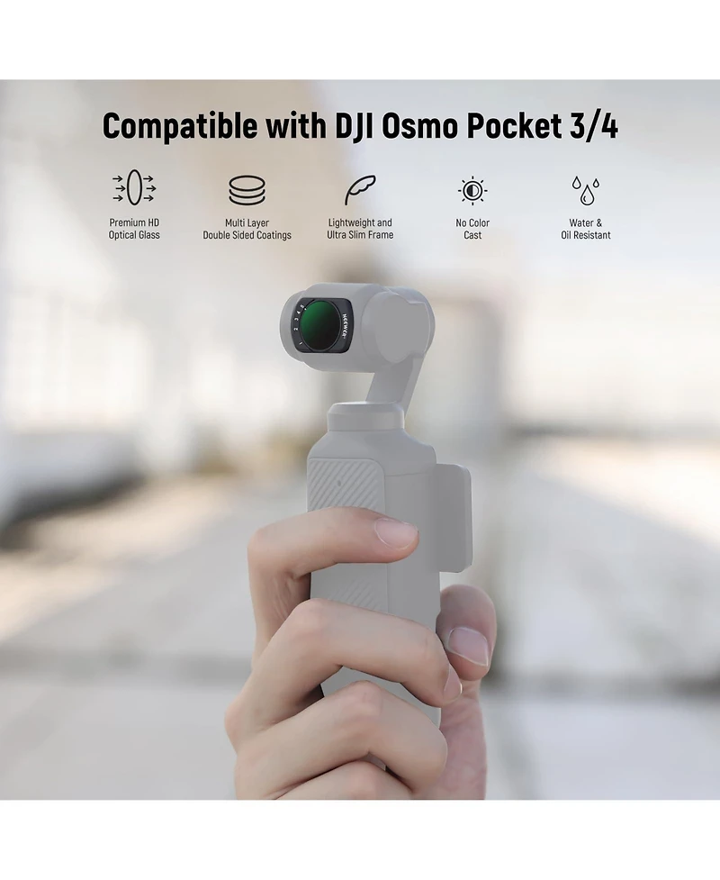 Neewer Camera Lens Accessory with Cpl, 2X for Dji Osmo Pocket 3
