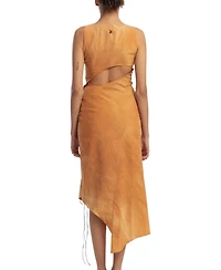 Pcfg Women's Cotton Slit Detail Long Dress