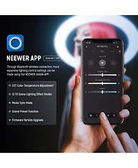 Neewer RP18B Ring Light with 18 Inches, 45W for select iPhone models
