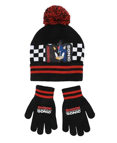 Sonic Boys' and Girls' Graphic Hat and Gloves, 2-Piece Set
