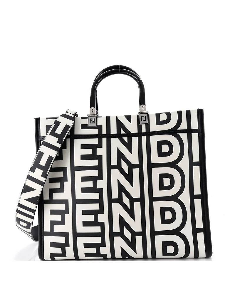 Pre-Owned Fendi Medium x Marc Jacobs Sunshine Shopper Tote Printed Leather