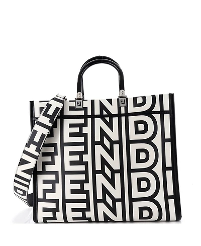 Pre-Owned Fendi Medium x Marc Jacobs Sunshine Shopper Tote Printed Leather