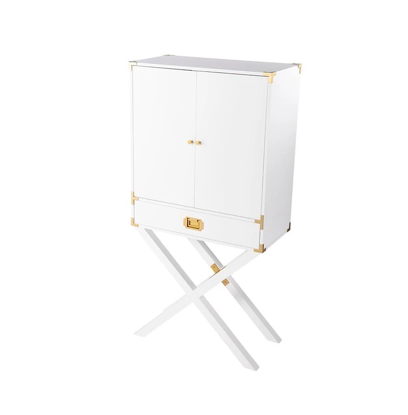 Augusta Home Campaign Tall Bar Cabinet with Storage