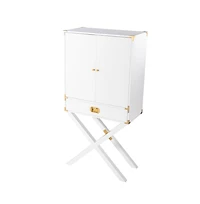 Augusta Home Campaign Tall Bar Cabinet with Storage