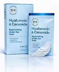 Lovery Hyaluronic and Ceramide Under Eye Masks - Korean Skincare Hydrating Eye Pad Set - 5 pairs