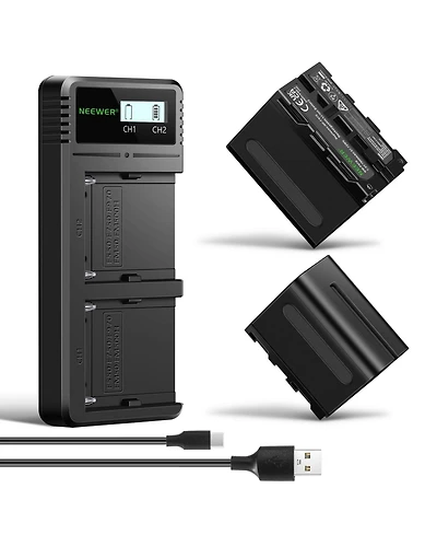 Neewer Np-F970 Camera Battery and Charging Accessory with 7800mAh, Type C for select Sony Np-f-series devices