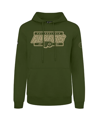 LevelWear Men's Olive Philadelphia Flyers Podium Pullover Hoodie