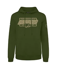 LevelWear Men's Olive Philadelphia Flyers Podium Pullover Hoodie