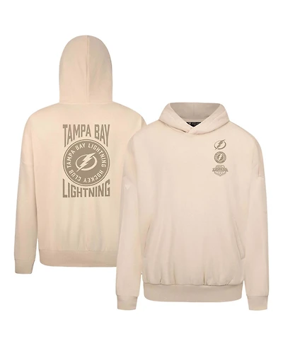 LevelWear Men's Cream Tampa Bay Lightning Contact Stamp Pullover Hoodie