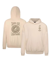LevelWear Men's Cream Tampa Bay Lightning Contact Stamp Pullover Hoodie