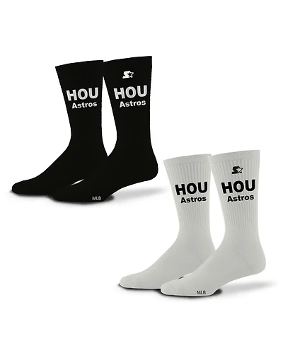 Starter Men's and Women's 2-Pack Black/White Houston Astros Assist Socks