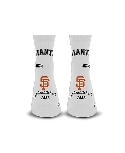 Starter Men's and Women's White San Francisco Giants Established Stencil Quarter Socks