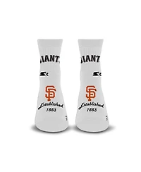 Starter Men's and Women's White San Francisco Giants Established Stencil Quarter Socks