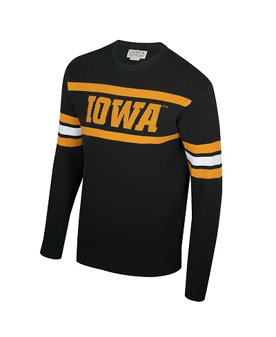 Uscape Apparel Men's and Women's Black Iowa Hawkeyes Renew Knit Vintage Pullover Sweater