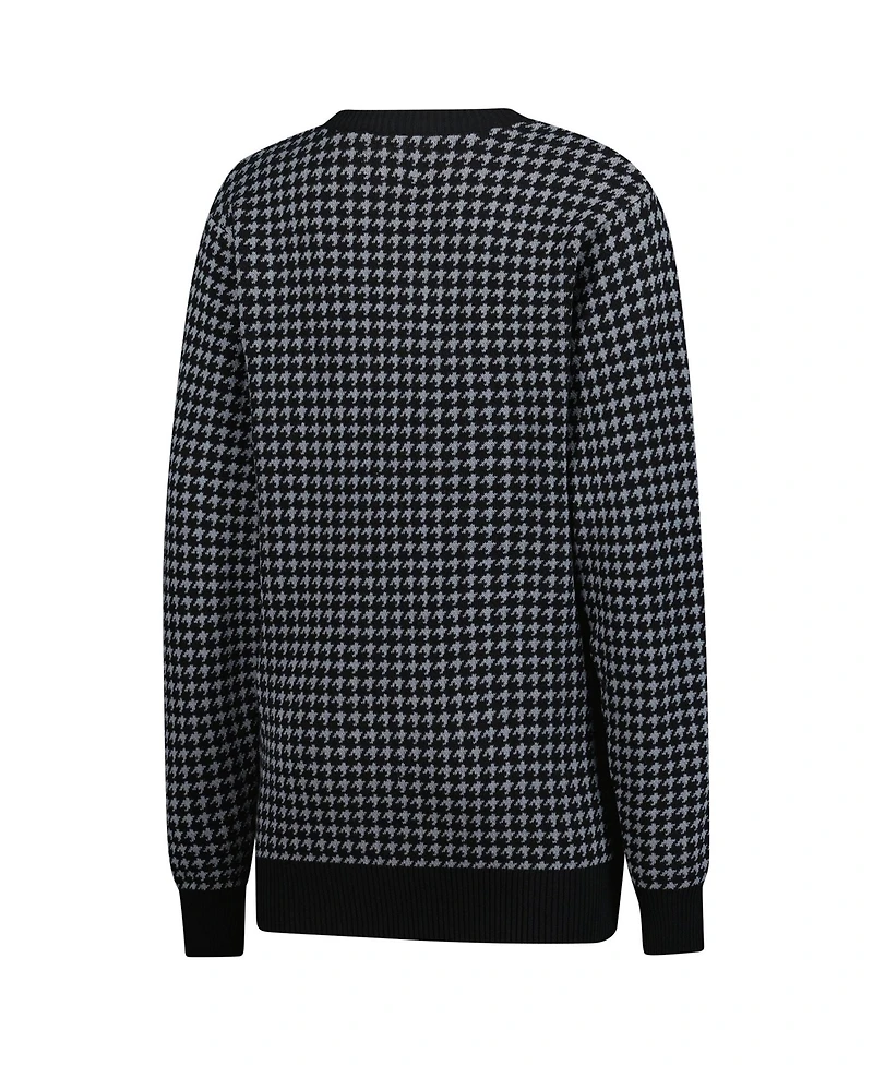 Uscape Apparel Men's and Women's Black Ohio State Buckeyes Renew Knit Vintage Houndstooth Sweater
