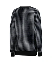 Uscape Apparel Men's and Women's Black Ohio State Buckeyes Renew Knit Vintage Houndstooth Sweater