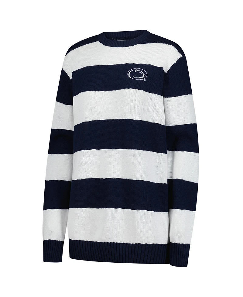 Uscape Apparel Men's and Women's White/Navy Penn State Nittany Lions Renew Knit Stadium Sweater
