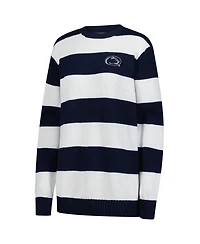 Uscape Apparel Men's and Women's White/Navy Penn State Nittany Lions Renew Knit Stadium Sweater