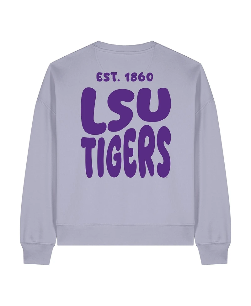 Uscape Apparel Women's Purple Lsu Tigers Cloud Sweatshirt