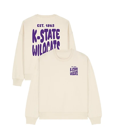 Uscape Apparel Women's Cream Kansas State Wildcats Cloud Sweatshirt