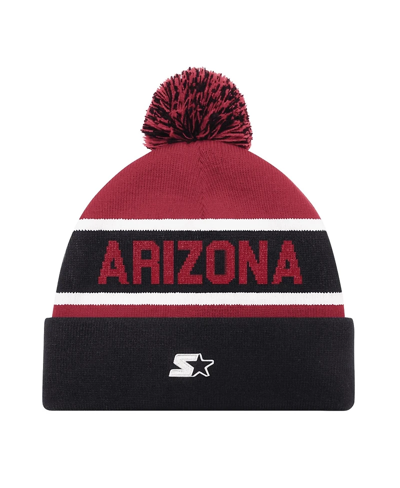 Starter Men's and Women's Black Arizona Cardinals Cuffed Knit Hat with Pom