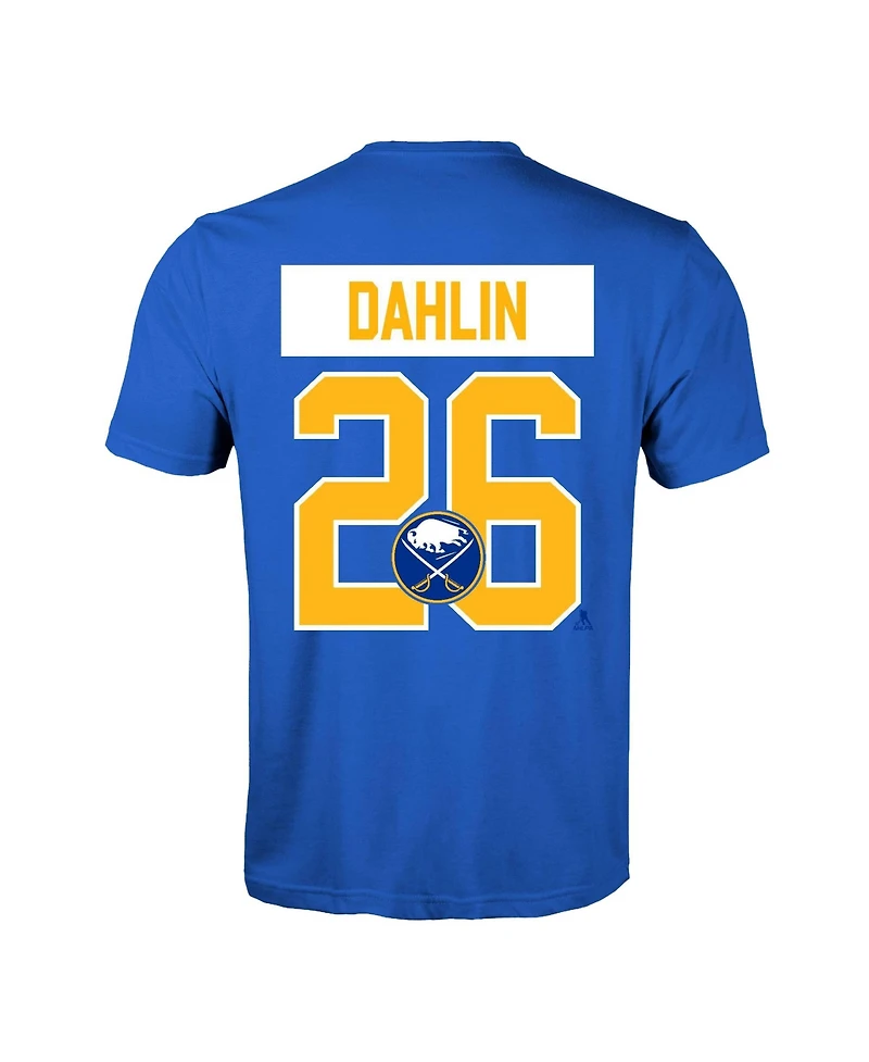 LevelWear Men's Rasmus Dahlin Royal Buffalo Sabres Richmond Name & Number T-Shirt