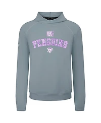 LevelWear Men's Gray Pittsburgh Penguins Hockey Fights Cancer Mandate Tri-Blend Hoodie