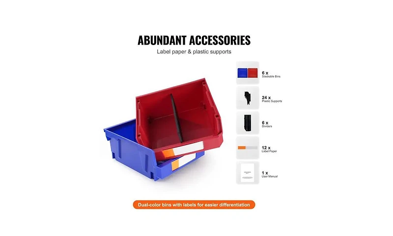 Viyet 6-Pack Stackable Storage Bins
