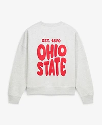 Uscape Apparel Women's Heather Gray Ohio State Buckeyes Cloud Sweatshirt