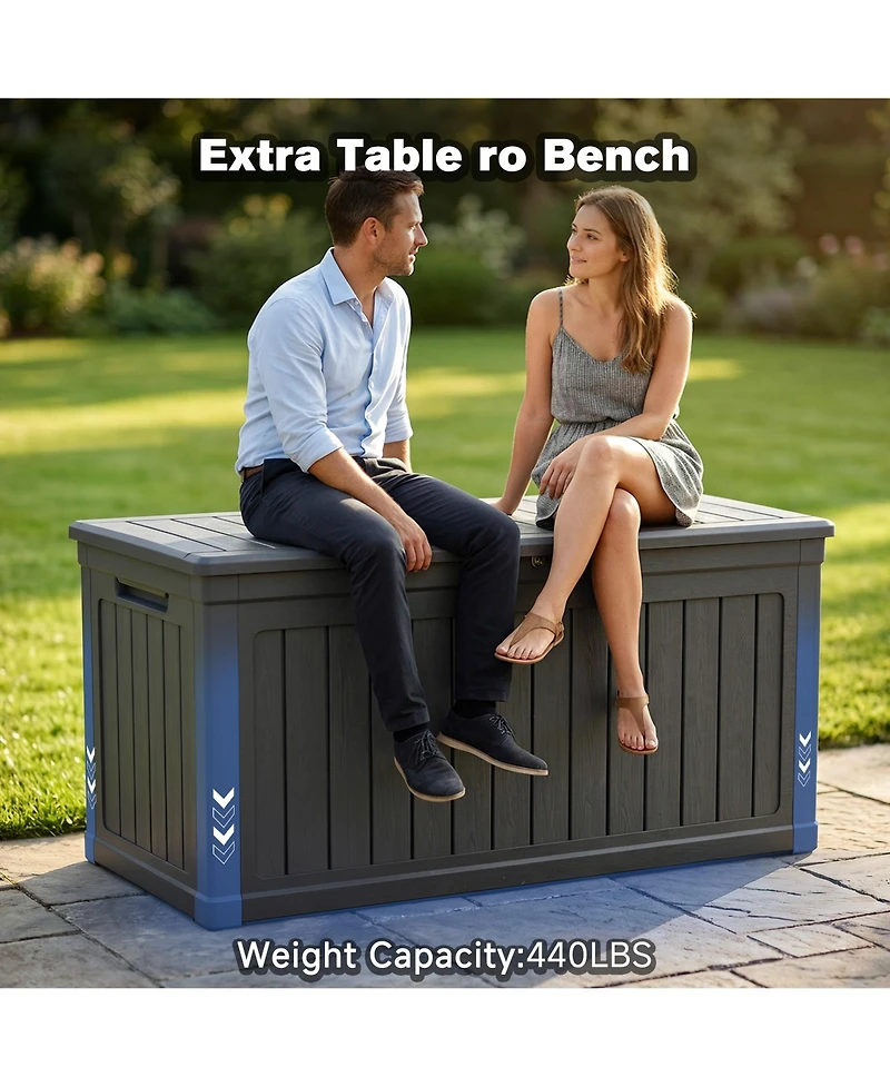 Viyet 230-Gallon Xxl Outdoor Deck Box