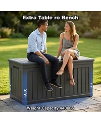 Viyet 230-Gallon Xxl Outdoor Deck Box