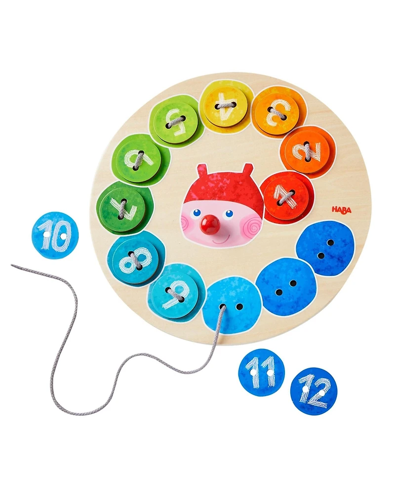 Haba Rainbow Caterpillar Counting Threading Game