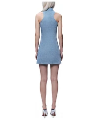 Nocturne Women's Pocket and Stone Detail Halter neck Mini Dress